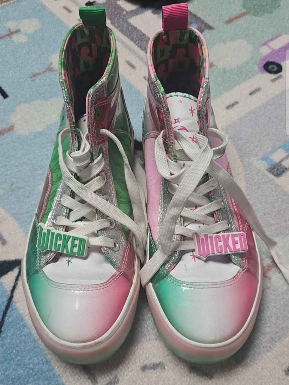 Womens High-Top Sneakers with 'WICKED' Charm